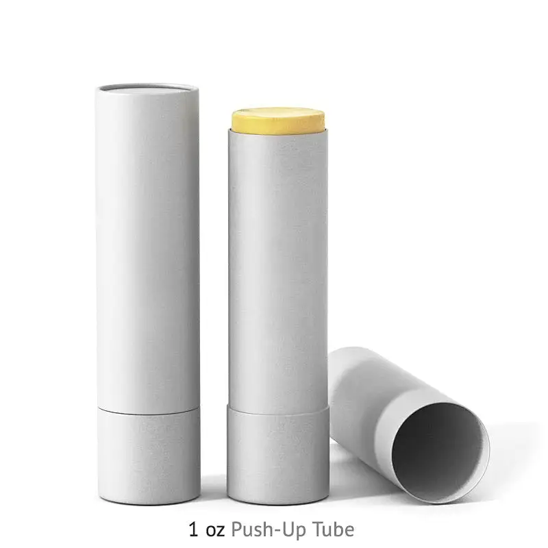 Custom Private Label Cardboard Deodorant Container Packaging Push up Kraft Paper 15g Lip Balm 10ml Empty Lip Gloss Tube