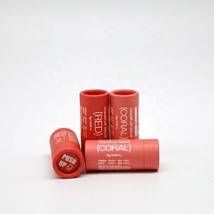 High Quality Round Cylinder Biodegradable Push Up Paper Tube With Long Lid For Deodorant Stick Or Lip Balm
