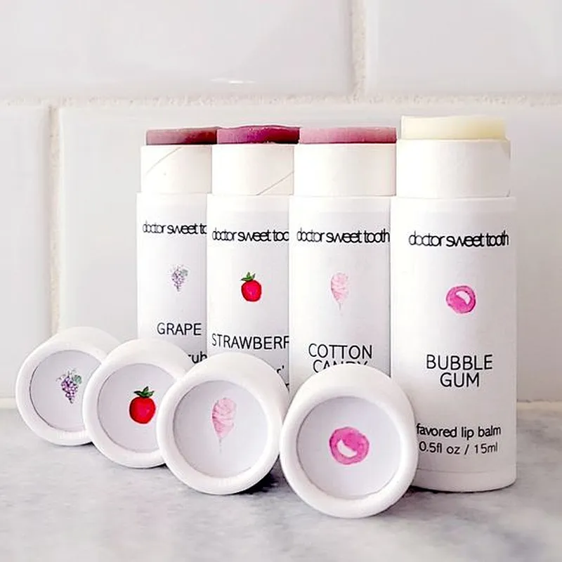 Wholesale Biodegradable Customized Private Label Push Up Paper Tube Round Cylinder Lip Balm Container Kraft Tubes Packaging