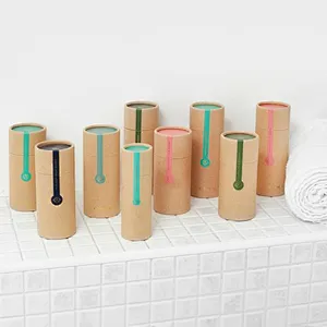 Custom Cylinder Paper Tube Cans Packaging Kraft Paper Cardboard Biodegradable Kraft Container for Food Tea Coffee