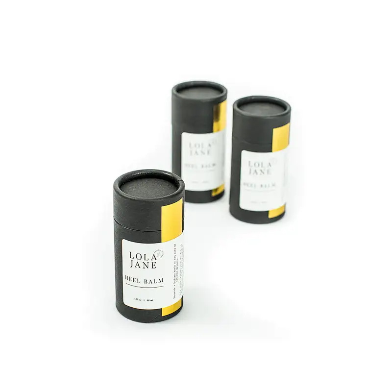 Custom Eco- friendly Deodorant Containers Cardboard Lip Balm Tubes Biodegradable Cylindrical Packaging Push up Kraft Paper