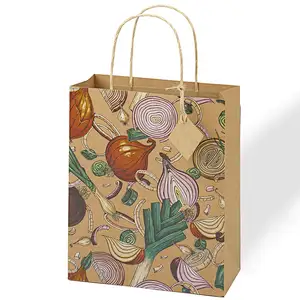 Custom Design Ribbon Handle Biodegradable Kraft Luxury Cosmetic Gift Clothing Shopping Packaging 250 gsm Art Paper Bag