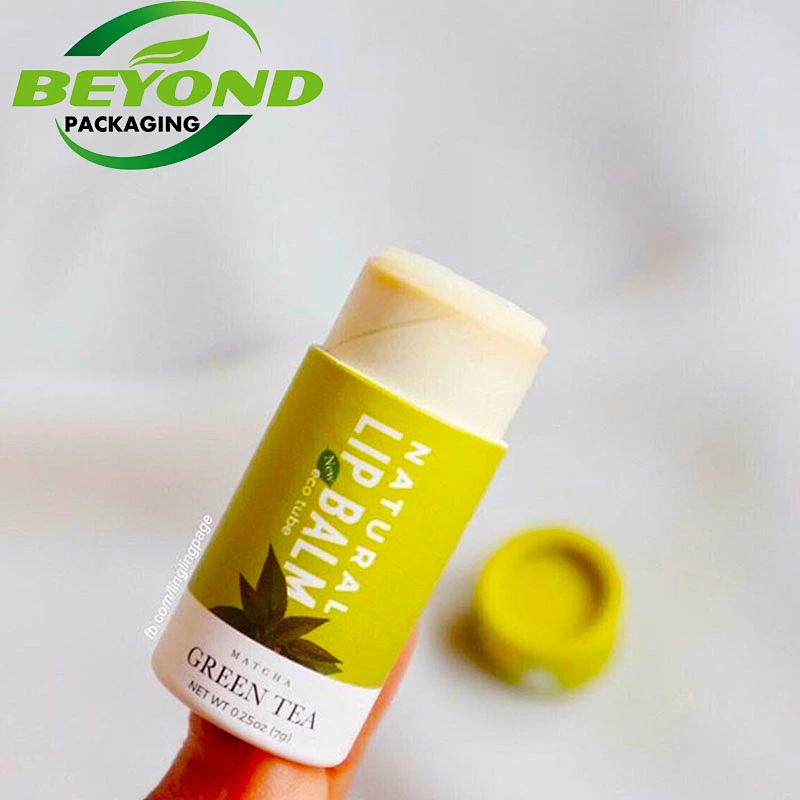 Eco Friendly Custom Good Price  kraft Lip Balm Push Up Paper Tube Packaging Box Cosmetic for Lipstick