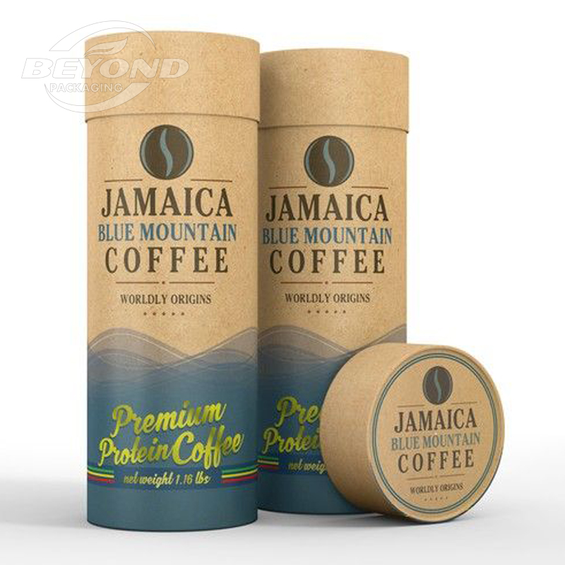 Customized Eco Friendly Food Grade Quality Round Packaging Kraft Paper Cardboard Tube For Coffee/Protein Powder