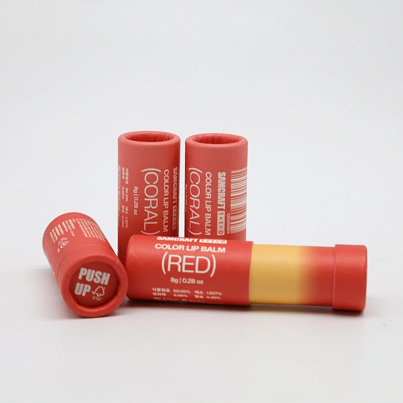 Multipurpose Wax Paper Liner 3oz Push Up Tube Solid Perfume Empty Container 60grams Cardboard Lip Balm Tube Packaging