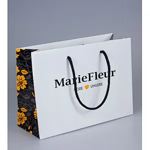 Wholesale Recycled Biodegradable Custom Printed Your Own Logo Kraft Gift Shopping Paper Bag With Handles