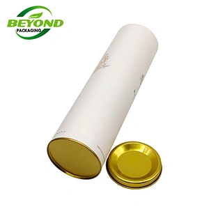 Custom Food Grade Kraft Paper Biodegradable Cardboard Tube Container for Protein Powder  Coffee Bean Loose Tea Packaging