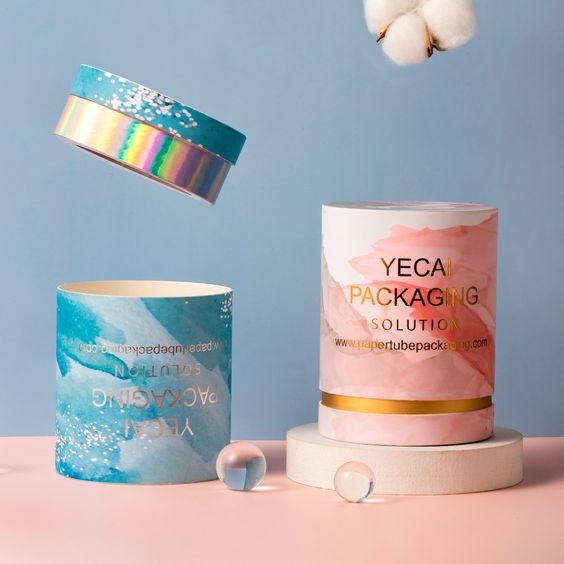 Custom Food Grade Cardboard Tube Packaging Cylinder Gift Tube Coffee Tea Box Cylindrical Cardboard Tube Eco-friendly Packaging