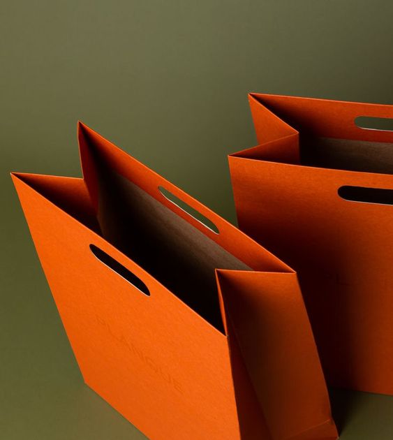 Custom Gift Craft Shopping Biodegradable Cardboard Kraft Paper Bag with Handle for Shoes Clothing Cosmetic Sets Box Packing