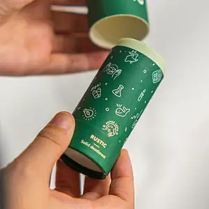 Natural Deodorant Stick Containers Packaging Eco Friendly Cardboard Lip Balm Deodorant Lipstick Push Up Kraft Paper Tube
