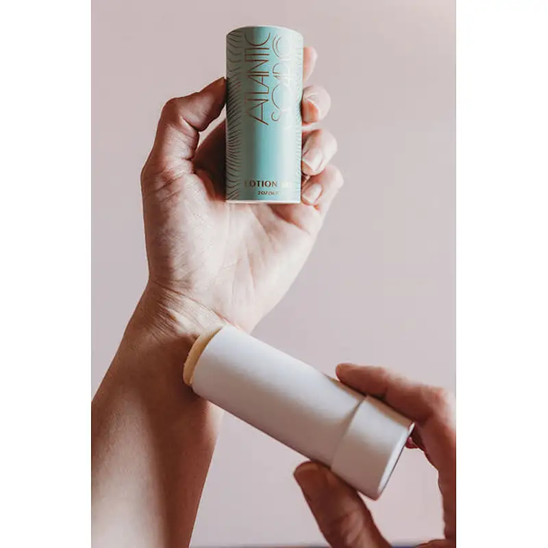 Custom Round Deodorant Push up Paper Tube Cylinder Packaging Cosmetic Lip Balm 10 ml Biodegradable Low MOQ Kraft Paper  Tube