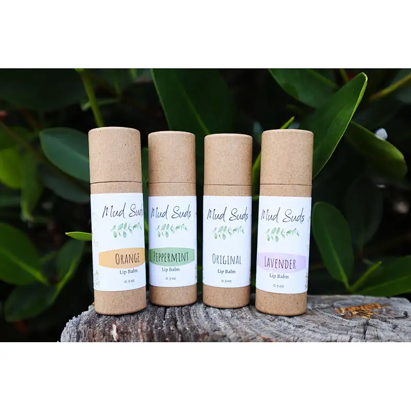 2022 Popular Round Cylinder Eco Friendly High Quality Custom Design Push Up Paper Tube For Lip Balm