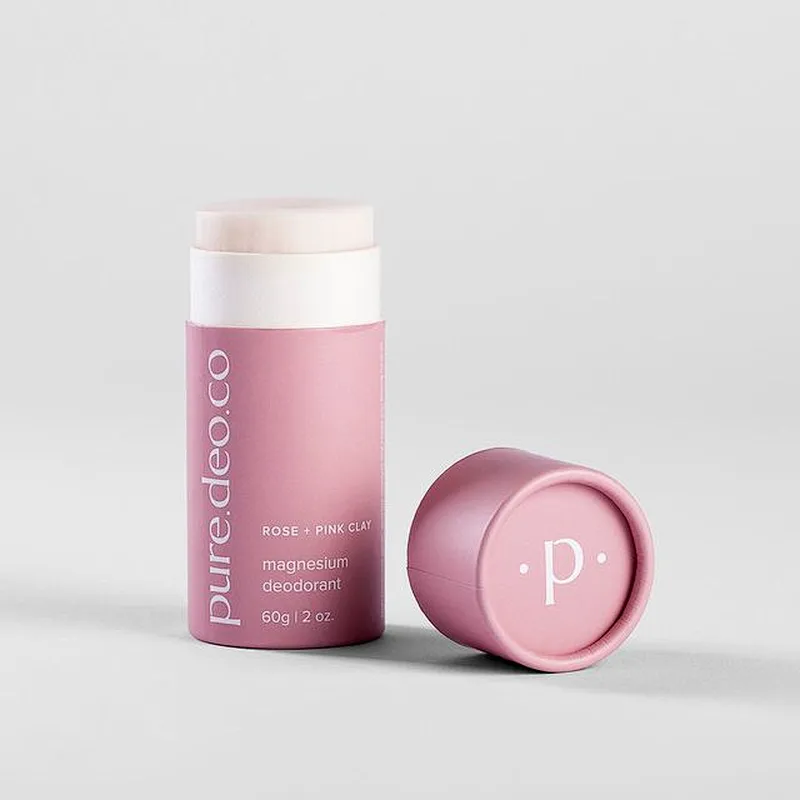 Custom Eco- friendly Biodegradable Recycled Paper Lip Balm Small Deodorant Container Push up  Kraft Paper Tube Packaging