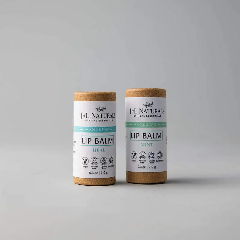 Biodegradable High Quality Eco Friendly Rigid Cardboard Push Up Paper Tube Packaging For  6ml  Lip Balm Packaging