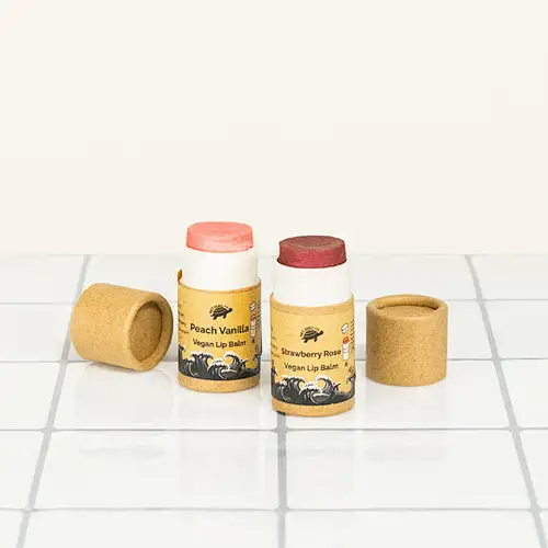 Custom Biodegradable Cardboard Push up Deodorant Containers Paper Tube Lip Balm Small Cylinder Packaging Tube Eco- friendly