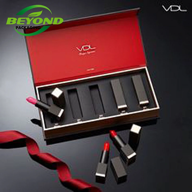 Wholesale Biodegradable Customized Cosmetic Rigid Box Luxury Gift Magnetic Paper Box Packaging With LOGO Lid Ribbon