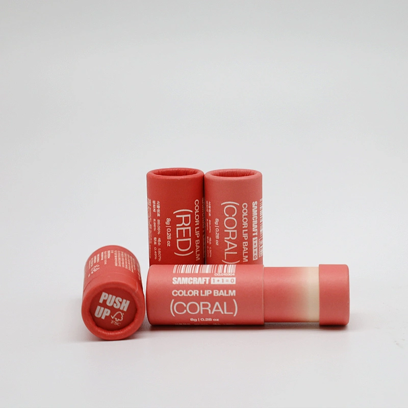 Multipurpose Wax Paper Liner 3oz Push Up Tube Solid Perfume Empty Container 60grams Cardboard Lip Balm Tube Packaging