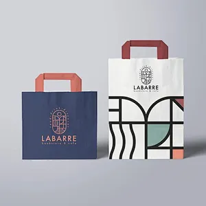 Wholesale Recycled Customized Kraft Paper Bag Packaging Luxury Shopping Gift Clothing Bag With Your Own Logo