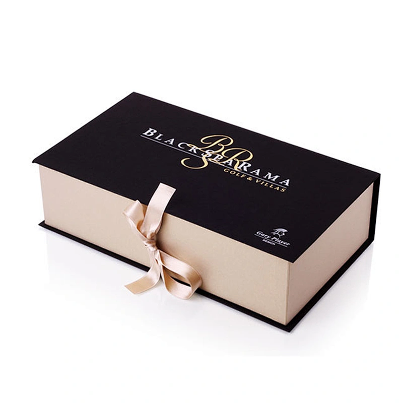 Custom Logo Biodegradable Cardboard Magnetic Gift Recycled Kraft Paper Box  Luxury Packing with Silk Ribbon for  Suit Shirt