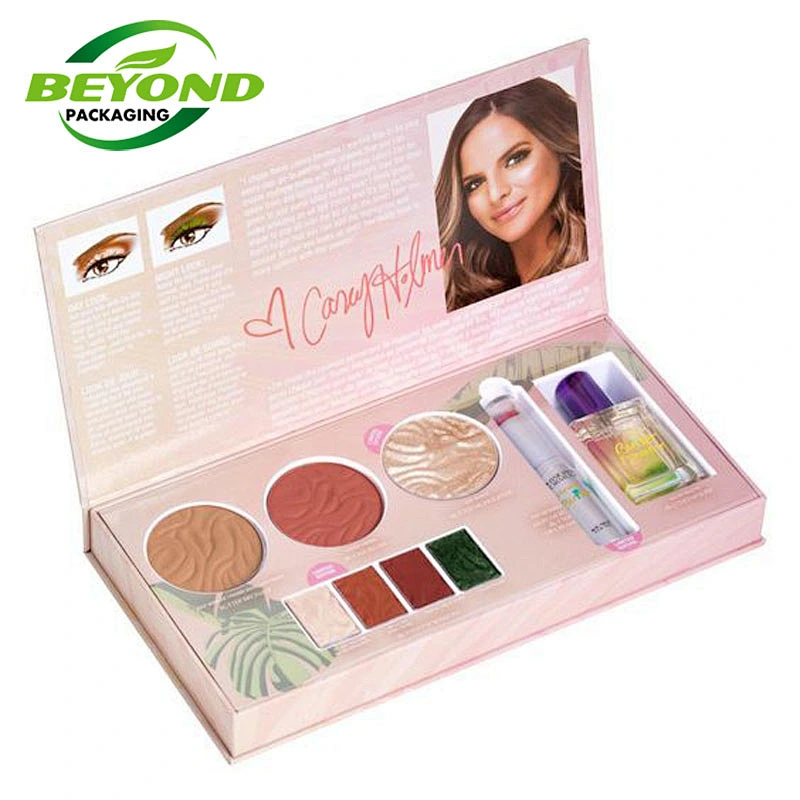 Recycled Luxury Custom Cosmetic Gloss Paper Box for Eye Shadow Palette Lipstick  Lip Packaging Gift Box Customize