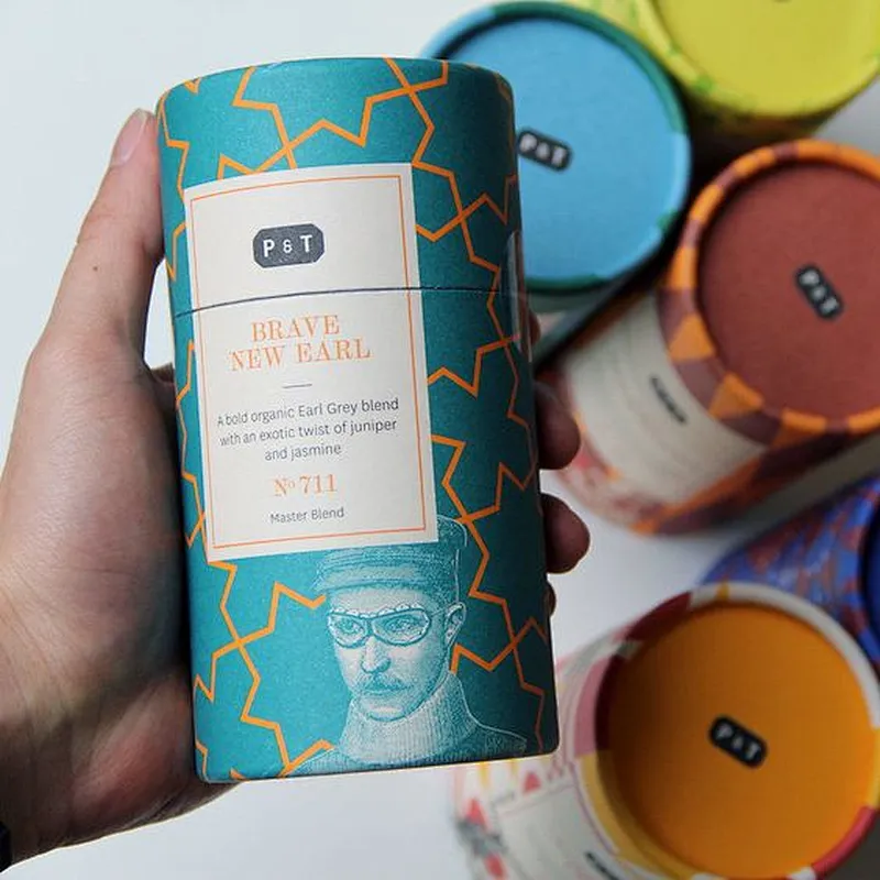 Custom Eco-friendly 100% Recycled Round Cylinder Cardboard Kraft Paper Coffee Tube Packaging  Box Food Grade for Tea