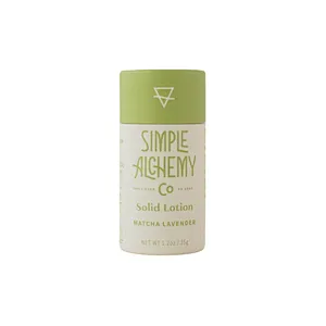 Eco Friendly Kraft Cardboard Container Round Cylinder Push Up Paper Tube Container For Lip Balm Packaging