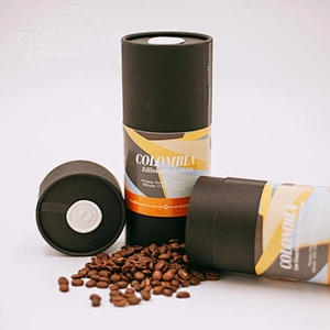 Customized Food Grade Can Cylinder Biodegradable Gift Paper Tube For Loose Leaf Tea Coffee Chocolate Packaging