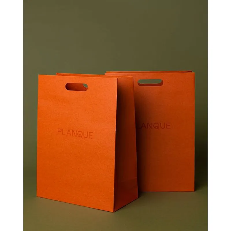 Custom Gift Craft Shopping Biodegradable Cardboard Kraft Paper Bag with Handle for Shoes Clothing Cosmetic Sets Box Packing