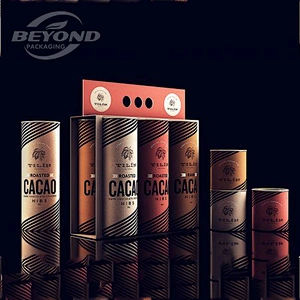 Customized Eco Friendly Food Grade Quality Round Packaging Kraft Paper Cardboard Tube For Coffee/Protein Powder