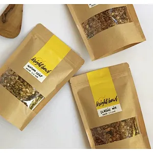 Kraft Paper Food Aluminum Foil Laminated Stand Up Zipper Packaging Pouch Storage Biodegradable Empty Tea Bag
