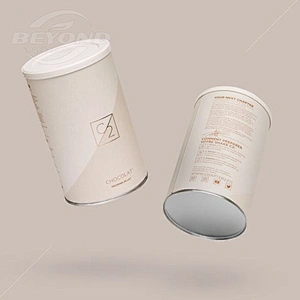 Wholesale Eco Friendly Food Grade Kraft Paper Round Paper Tube Box Canister Packaging With Metal Lid For Food