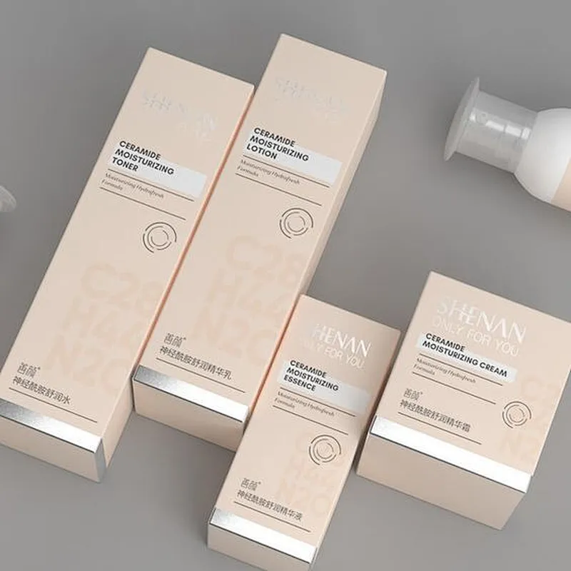 Eco Friendly Empty High Quality Recycled Folding Custom Design Paper Box Packaging For Cosmetic Bottle