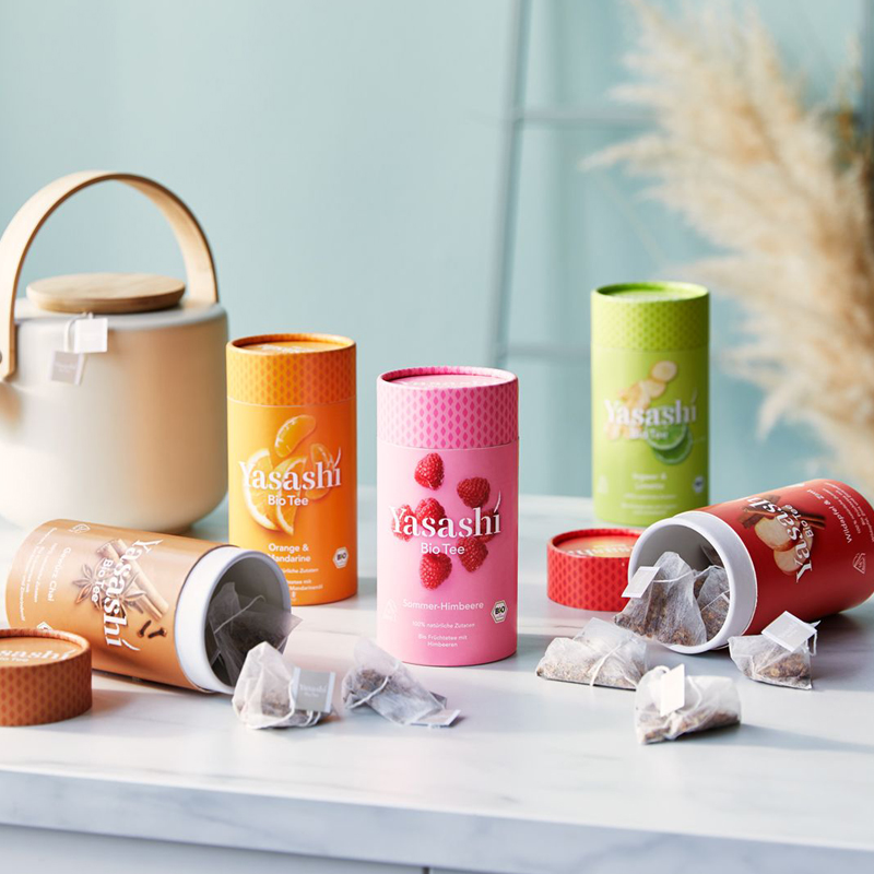 Customized Food Grade Can Cylinder Biodegradable Gift Paper Tube For Loose Leaf Tea Coffee Chocolate Packaging