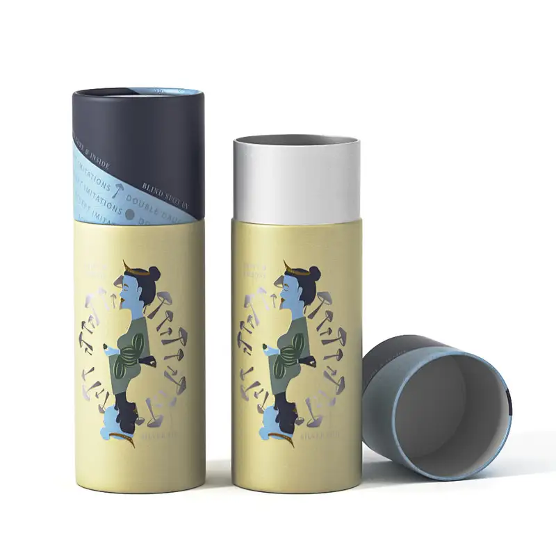 Wholesale Customized Tea Paper Tubes Recycled Food Grade Coffee Kraft Paper Packaging Tube Cylinder Boxes