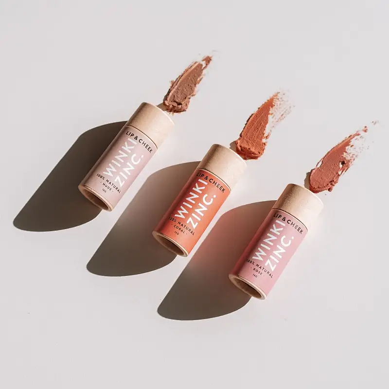Eco-Friendly Design Round Kraft Paper Cosmetic Lipstick Push Up Tube Packaging For Lip Balm Deodorant
