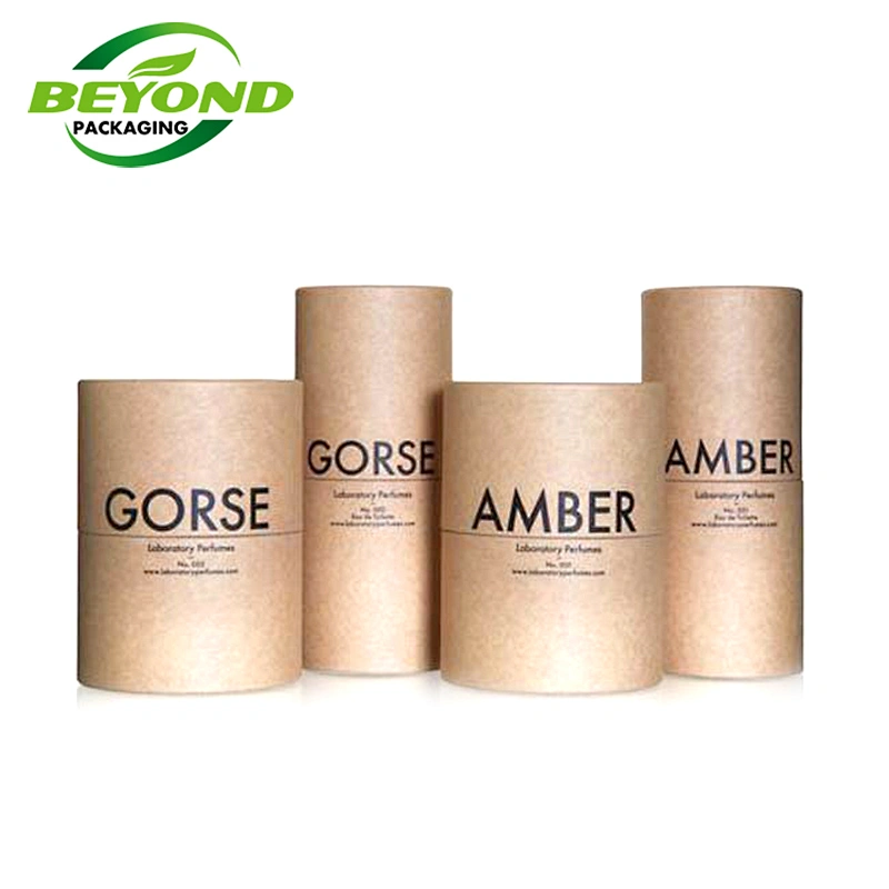 Custom Biodegradable Food Packaging for  Eco Friendly kraft Paper Cardboard Tube Container Cylinder Packaging Box