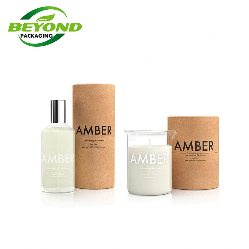 Customized Eco Friendly Recoverable Packaging Gift Paper Tube Perfume Cylinder Cardboard Round Kraft Paper Box