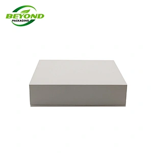 Luxury eco friendly custom book shape hard flip top white larger cardboard paper box magnetic gift box