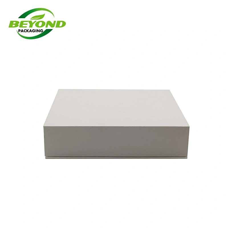 Luxury eco friendly custom book shape hard flip top white larger cardboard paper box magnetic gift box