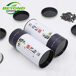 Custom Cylindrical Sugar Packaging Box Foil Lined Cardboard Tube Food Grade Paper Tube Eco-friendly Packing With Metal Lid