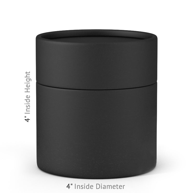 Custom Logo Biodegradable Printed  Round Black Cylinder Kraft Cardboard Paper Tube Gift Packaging Scented Candle