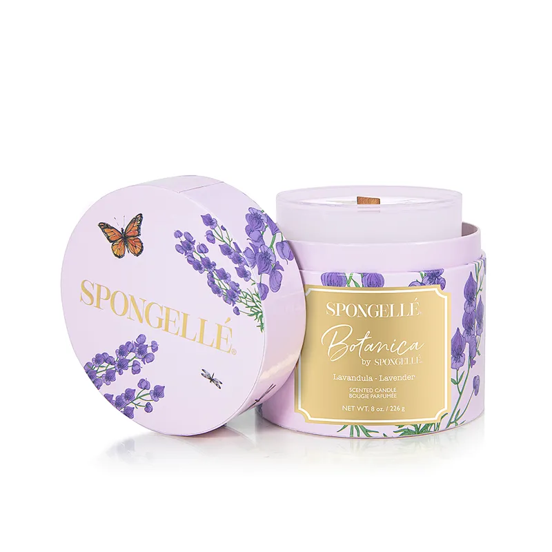 Luxury Eco Friendly Custom Design Colorful Flat Edge Paper Tube Packaging Round Shape For Candle Bottle