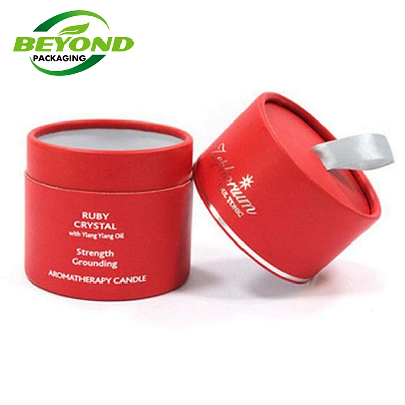 Custom Eco-friendly Biodegradable Cardboard Scented Candle Container Tube Gift Cylindrical Packaging Luxury Boxes