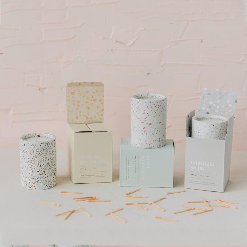 Custom Logo  Wholesale Cardboard Box Scented Grass Jar Candle Private Label Luxury Gift Box Set Reasonable Price  Packing