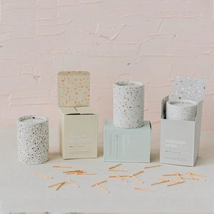 Custom Logo  Wholesale Cardboard Box Scented Grass Jar Candle Private Label Luxury Gift Box Set Reasonable Price  Packing