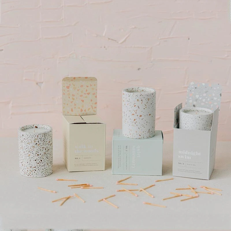 Custom Logo  Wholesale Cardboard Box Scented Grass Jar Candle Private Label Luxury Gift Box Set Reasonable Price  Packing