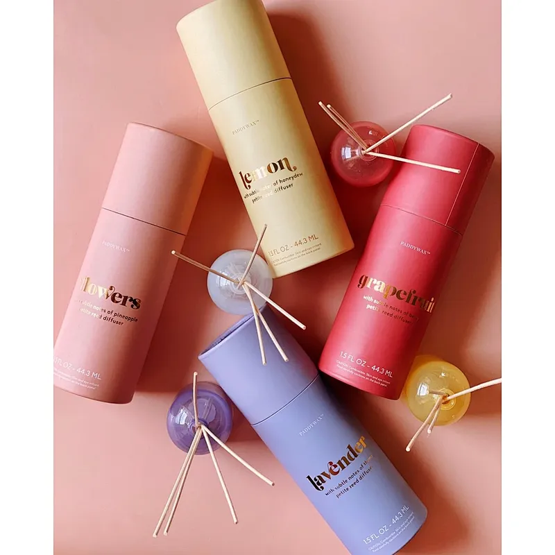 Custom Cylindrical Cardboard Biodegradable Packaging Candle Essential Oil Fragrance Eco Friendly Paper Cosmetic Tube Packing