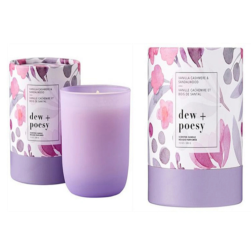 Wholesale High Quality Biodegradable Recycled Customized CMYK Printing Cardboard Cylinder Paper Candle Tube Packaging