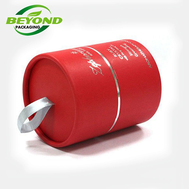 Custom Eco-friendly Biodegradable Cardboard Scented Candle Container Tube Gift Cylindrical Packaging Luxury Boxes