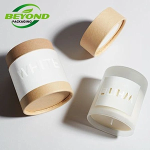 Eco Friendly Wholesale Customized Design Luxury Paper Tube Cardboard Cylinder Packaging Boxes For Candle